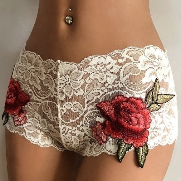 Other - white Lace Floral Embroidery Panty